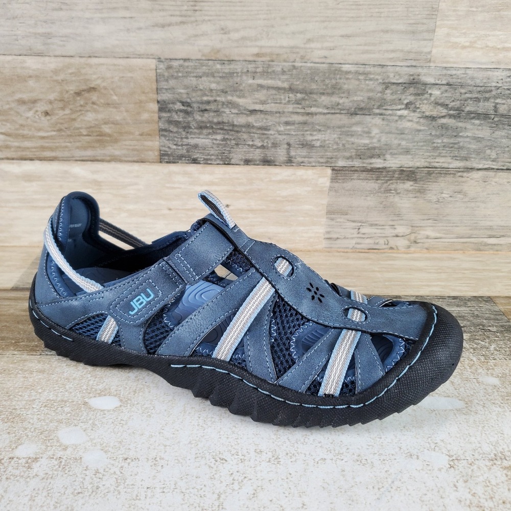 JBU Regional Water Ready Womens Strappy Sandals Sz 9.5 M Dark Denim Stone Blue